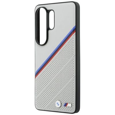 6. BMW Tricolor Metal Logo MagSafe Case for Samsung Galaxy S26 Ultra - Gray