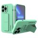 Wozinsky Kickstand Case iPhone 13 Pro Silicone Case with Stand Mint