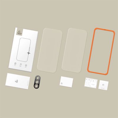 8. Tech-Protect Easy Set+ 3-pack tempered glass for Samsung Galaxy S25 FE - transparent