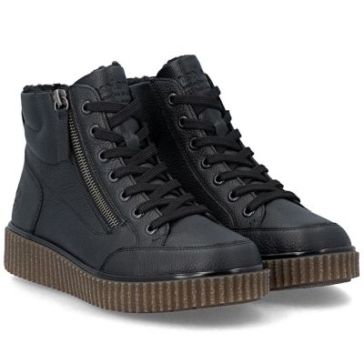 4. Comfortable black women’s wedge ankle boots Rieker Y4312-00