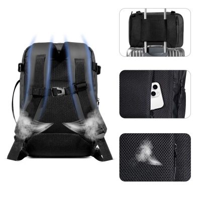 7. Tech-Protect Defender S50 Backpack for Ryanair & Wizzar, 20L Laptop - Black