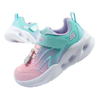 Skechers Color Breeze LED Children's Sports Shoes for Girls Turquoise