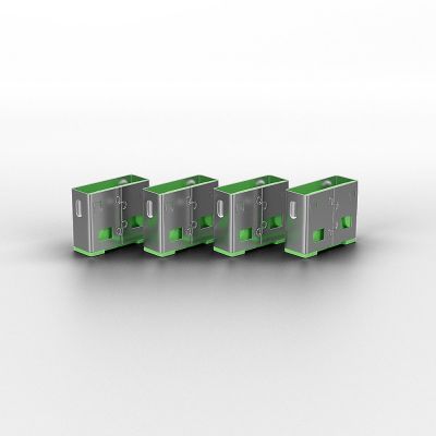 2. Lindy 40451 Port Blocker Port Blocker + USB Type-A Dongle Green Acrylonitrile Butadiene Styrene (ABS) 5 pcs.