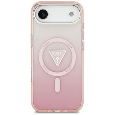 3. Guess IML Gradient Triangle Logo MagSafe iPhone Air Case - Pink