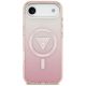 3. Guess IML Gradient Triangle Logo MagSafe iPhone Air Case - Pink