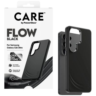 5. CARE by PanzerGlass Flow Black Qi case for Samsung Galaxy S26 Ultra - black