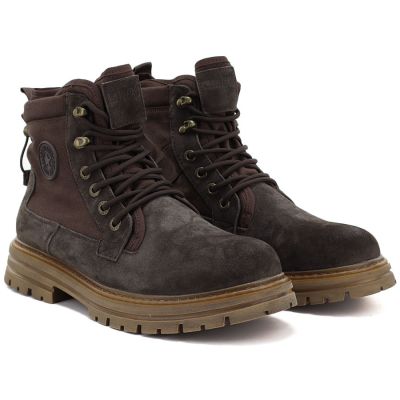 5. Men's brown leather unlined boots Big Star UU174254