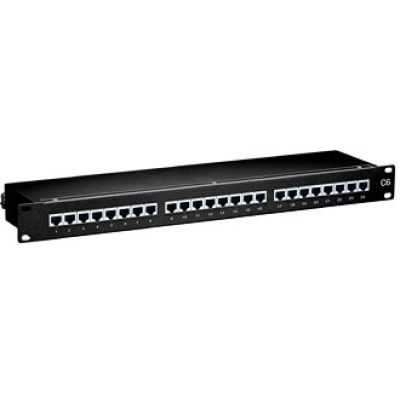 2. Patchpanel Equip CAT6 24 ports black 19" (1HE)