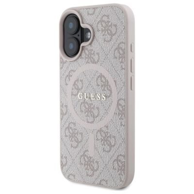 2. Guess 4G Ring Classic Logo MagSafe iPhone 16 Case - Pink