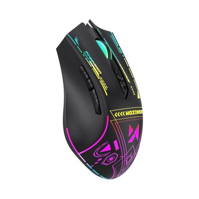 Wozinsky WMGB-3200 Wireless Optical Gaming Mouse with Built-in Rechargeable Battery 3200 DPI with RGB Lighting - Black