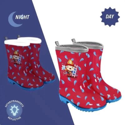 8. Perletti children's rain boots little fireman for boys