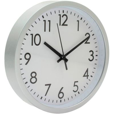 PP WALL CLOCK 20CM SILVER