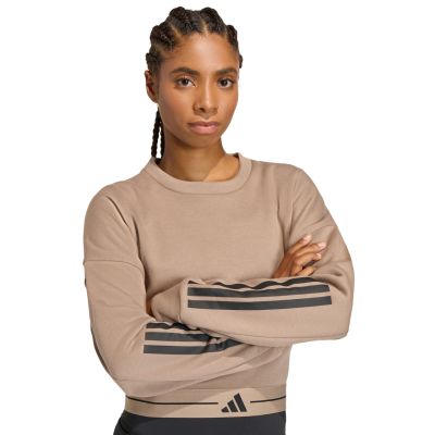 10. Women's adidas Hyperglam sweatshirt beige KQ5197