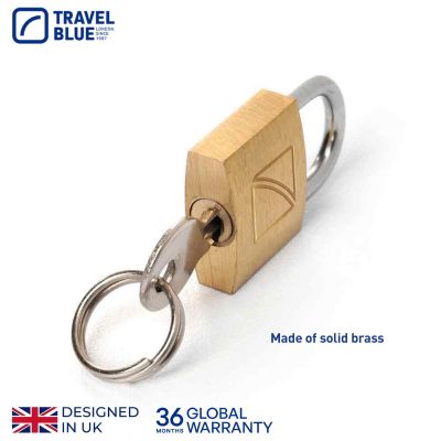 4. TRAVEL BLUE LUGGAGE PADLOCK WITH KEY, SET OF 2