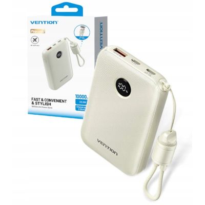 2. Vention Powerbank 10000mAh 2 x USB-C 1x USB-A with display 22.5W beige