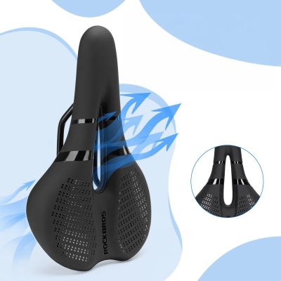 4. Rockbros 8182 city bicycle saddle, comfortable, anatomical - black