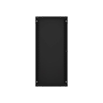 9. Lanberg WF01-6627-10B single-section cabinet (27U; 1300mm / 600mm / 600 mm; wall-mounted; Glass; 19''; black)