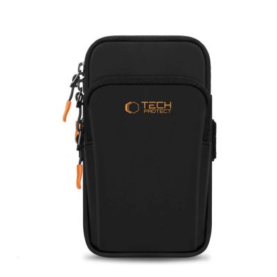 2. Tech-Protect M7 Universal Sport Armband Case - Black and Orange