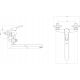 2. Deante Neo Lobo BYU056M wall-mounted washbasin tap