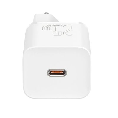 6. Baseus Super Si 1C fast wall charger USB Type C 25W Power Delivery Quick Charge white (CCSP020102)