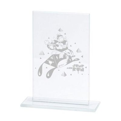 8. Engraved glass trophy