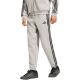 Men's adidas Essentials 3-Stripes Fleece Tapered Cuffed Pants Gray KY4127