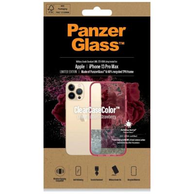 15. PanzerGlass ClearCase antibacterial Military Grade certified case for iPhone 13 Pro Max - transparent pink