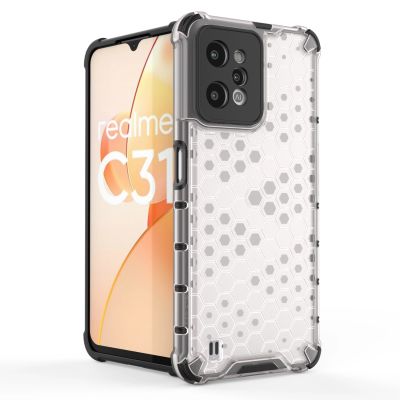 2. Honeycomb case armored cover with a gel frame Realme C31 transparent