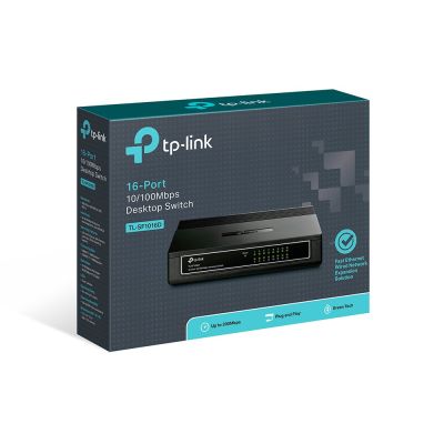 5. TP-Link TL-SF1016D Fast Ethernet Network Switch (10/100) Black