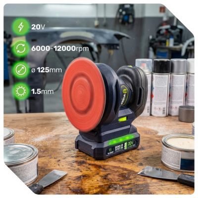4. 125 mm Cordless Random Orbital Sander W04301 WUBER