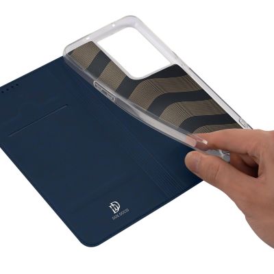 8. Dux Ducis Skin Pro case for Oppo Reno 8 Pro flip cover card wallet stand blue