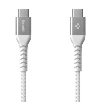 2. Spigen EB10010CCA Essential USB-C / USB-C 100W 100CM Cable - White