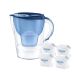 Brita Marella filter jug + 4 MaxtraProPP cartridges (2.4l; blue)