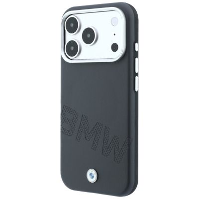 2. BMW Sign Inclined Deboss Letters MagSafe Case for iPhone 17 Pro / 18 Pro - Gray