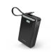 Powerbank SBS 20000 mAh 20W with built-in USB-C cable and digital display - black