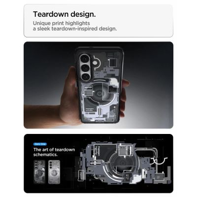 6. Spigen Ultra Hybrid Mag MagSafe Case for Samsung Galaxy S26+ Zero One - Clear Black