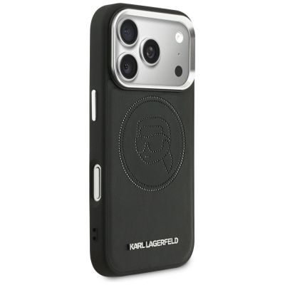 4. Karl Lagerfeld K Head Point Logo MagSafe Case for iPhone 17 Pro Max - Black