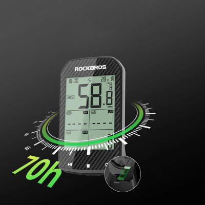 3. Rockbros M1Pro Bluetooth GPS Bike Computer IPX6 - Black