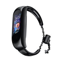 Metal bracelet for Xiaomi Mi Band 3 / 4 / 5 / 6 band strap - black