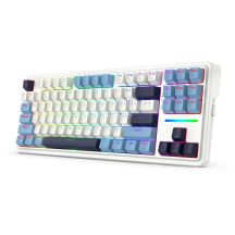 REDRAGON K728WBB-RGB-PRO Antonium Pro Keyboard USB + RF Wireless + Bluetooth White, Blue
