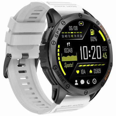 11. GRAVITY GPS GT24-2 Men's Smartwatch Black Silicone Strap + White Silicone Strap
