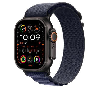 2. Apple MYPW3ZM/A Q601-09Z 49mm Navy AlpineLoop -S Strap - Black Titanium Finish