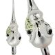 3. SILVER GLASS SNOWMAN CHRISTMAS TREE TOP