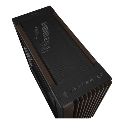 31. ASUS ProArt PA602 Wood Edition Modern Black - Tempered Glass Panel Midi Tower Black, Wood