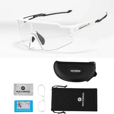 2. Rockbros 10172 Photochromic UV400 Cycling Glasses - White