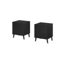 NOVA bedside table 44x40x52 black matt