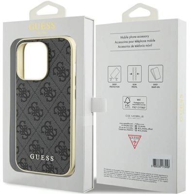 8. Guess GUHCP15LGF4GGR iPhone 15 Pro 6.1" gray/gray hardcase 4G Charms Collection
