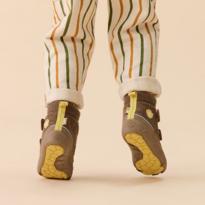 14. Affenzahn Comfy Tiger Recycled Wool Barefoot Winter Boots (01250-70003)