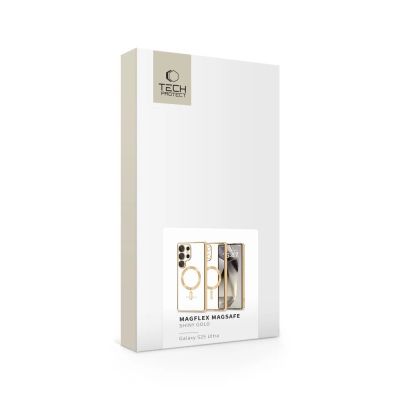 5. Tech-Protect MagFlex MagSafe Case for Samsung Galaxy S25 Ultra - Transparent Gold