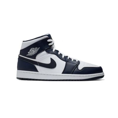 Men's Air Jordan 1 MID Metalic Obsidian Sneakers - 554724-174